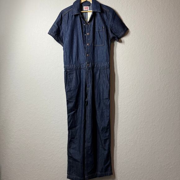 Levi's Women's Denim Blue Jean Short Sleeve Jumpsuit Size XS NEW - Picture 6 of 10